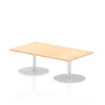 Italia 1400 x 800mm Poseur Rectangular Table Maple Top 475mm High Leg ITL0265