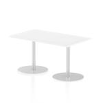 Italia 1400 x 800mm Poseur Rectangular Table White Top 720mm High Leg ITL0270