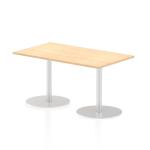 Italia 1400 x 800mm Poseur Rectangular Table Maple Top 720mm High Leg ITL0271