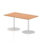 Italia 1400 x 800mm Poseur Rectangular Table Oak Top 720mm High Leg ITL0272