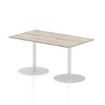 Italia 1400 x 800mm Poseur Rectangular Table Grey Oak Top 720mm High Leg ITL0273