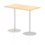 Italia 1400 x 800mm Poseur Rectangular Table Maple Top 1145mm High Leg ITL0277