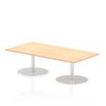 Italia 1600 x 800mm Poseur Rectangular Table Maple Top 475mm High Leg ITL0283
