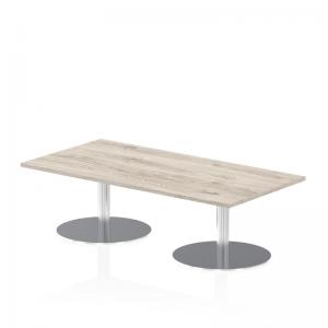 Italia 1600 x 800mm Rectangular Coffee Table Grey Oak Top 475mm High
