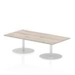 Italia Poseur Table Rectangle 1600/800 Top 475 High Grey Oak ITL0285