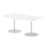 Italia Poseur Table Rectangle 1600/800 Top 725 High White ITL0288