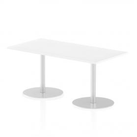 Italia 1600 x 800mm Poseur Rectangular Table White Top 720mm High Leg ITL0288