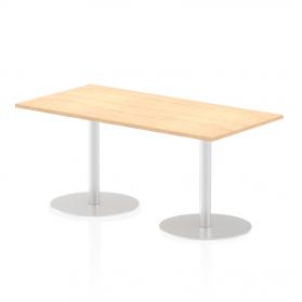 Italia 1600 x 800mm Poseur Rectangular Table Maple Top 720mm High Leg ITL0289