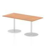 Italia 1600 x 800mm Poseur Rectangular Table Oak Top 720mm High Leg ITL0290