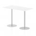 Italia 1600 x 800mm Poseur Rectangular Table White Top 1145mm High Leg ITL0294