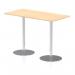 Italia 1600 x 800mm Poseur Rectangular Table Maple Top 1145mm High Silver Leg ITL0295