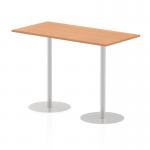 Italia 1600 x 800mm Poseur Rectangular Table Oak Top 1145mm High Leg ITL0296