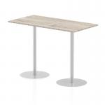 Italia 1600 x 800mm Poseur Rectangular Table Grey Oak Top 1145mm High Leg ITL0297