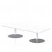 Italia 1800 x 800mm Rectangular Coffee Table White Top 475mm High Silver Leg ITL0300