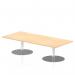 Italia 1800 x 800mm Rectangular Coffee Table Maple Top 475mm High Silver Leg ITL0301