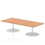 Italia 1800 x 800mm Poseur Rectangular Table Oak Top 475mm High Leg ITL0302
