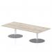 Italia 1800 x 800mm Rectangular Coffee Table Grey Oak Top 475mm High Silver Leg ITL0303