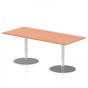 Italia 1800 x 800mm Poseur Rectangular Table Beech Top 720mm High