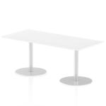 Italia Poseur Table Rectangle 1800/800 Top 725 High White ITL0306