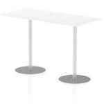 Italia 1800 x 800mm Poseur Rectangular Table White Top 1145mm High Leg ITL0312