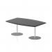 Italia 1800mm Poseur High Gloss Table Black Top 725mm High Silver Leg ITL0318