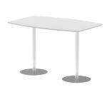 Italia 1800mm Poseur High Gloss Table White Top 1145mm High Leg ITL0321