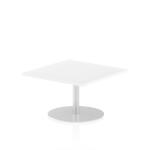 Italia 800mm Poseur Square Table White Top 475mm High Leg ITL0330