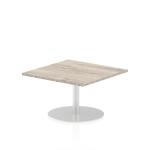 Italia Poseur Table Square 800/800 Top 475 High Grey Oak ITL0333