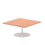 Italia Poseur Table Square 1000/1000 Top 475 High Beech ITL0346