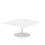 Italia Poseur Table Square 1000/1000 Top 475 High White ITL0348