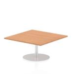 Italia 1000mm Poseur Square Table Oak Top 475mm High Leg ITL0350