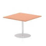 Italia Poseur Table Square 1000/1000 Top 725 High Beech ITL0352