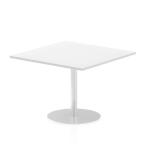 Italia Poseur Table Square 1000/1000 Top 725 High White ITL0354