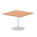 Italia 1000mm Poseur Square Table Oak Top 720mm High Leg ITL0356