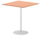 Italia Poseur Table Square 1000/1000 Top 1145 High Beech ITL0358
