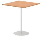 Italia 1000mm Poseur Square Table Oak Top 1145mm High Leg ITL0362