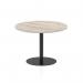 Italia 1000mm Poseur Round Table Grey Oak Top 720mm High Black Leg ITL0411