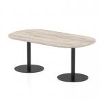 Italia 1800mm Poseur Boardroom Table Grey Oak Top 720mm High Black Leg ITL0447