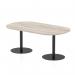 Italia 1800mm Poseur Boardroom Table Grey Oak Top 720mm High Black Leg ITL0447