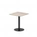 Italia 600mm Poseur Square Table Grey Oak Top 720mm High Black Leg ITL0483