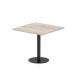 Italia 800mm Poseur Square Table Grey Oak Top 720mm High Black Leg ITL0501