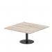 Italia 1000mm Square Coffee Table Grey Oak Top 475mm High Black Leg ITL0513