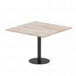 Italia 1000mm Poseur Square Table Grey Oak Top 720mm High Black Leg ITL0519