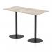 Italia 1600 x 800mm Poseur Rectangular Table Grey Oak Top 1145mm High Black Leg ITL0597