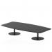 This image features a modern and sleek Dynamic Poseur Tables Italia 2400mm High Gloss Coffee Table with a smooth black top and sleek, high black legs. Its 475mm height adds an elegant touch to any space.