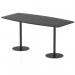 The image shows a sleek and modern Dynamic Poseur High Gloss Table from Italia, measuring 2400mm and standing at 1145mm high with a black top and leg. The table exudes sophistication and would be a great addition to any contemporary space.