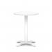 Italia 600mm Poseur Round Table White Top 750mm High White Leg Cross Base ITL0951
