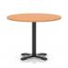 Italia 1000mm Poseur Round Table Beech Top 750mm High Black Leg Cross Base ITL0964
