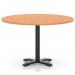 Italia 1200mm Poseur Round Table Beech Top 750mm High Black Leg Cross Base ITL0976