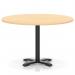 Italia 1200mm Poseur Round Table Maple Top 750mm High Black Leg Cross Base ITL0978